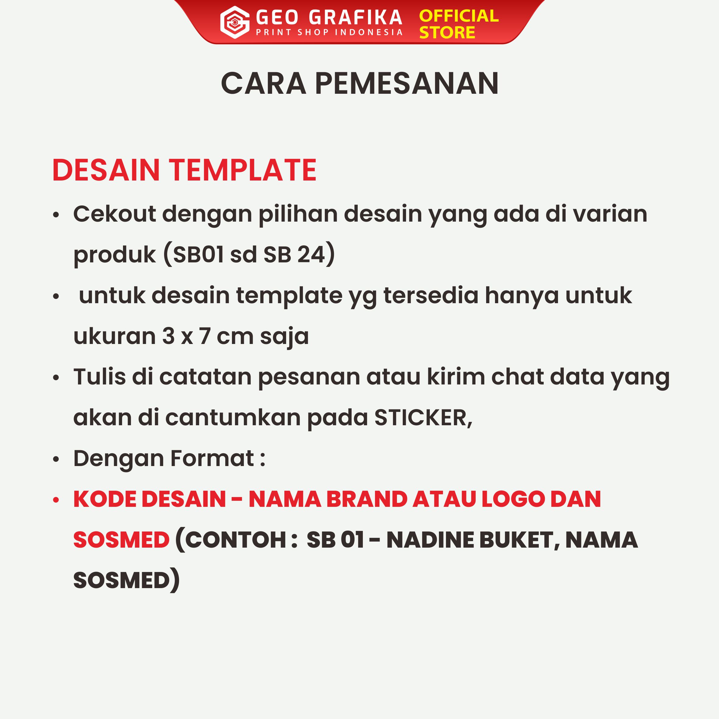 Stiker Bouquet Custom Nama - Geo Grafika