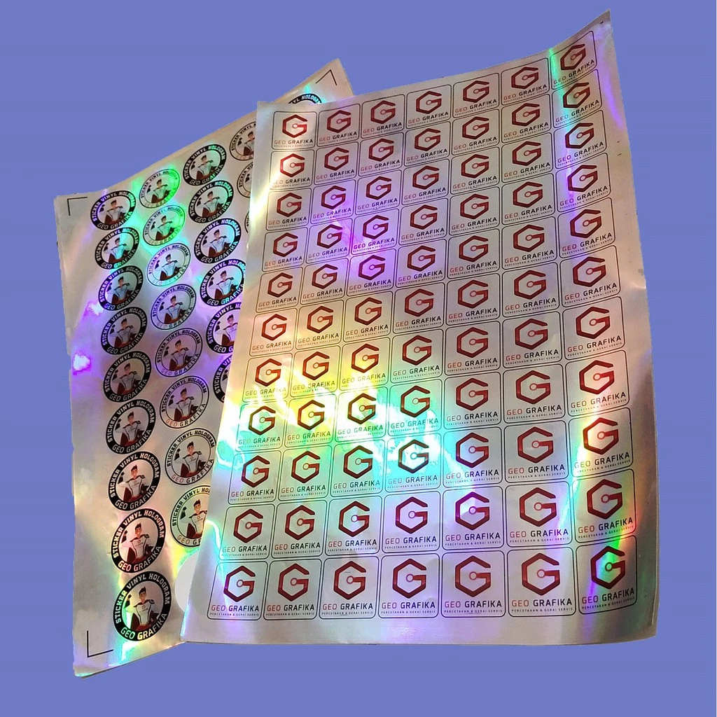 Cetak Sticker Hologram Rainbow A3+ 32X48 Cm - Geo Grafika