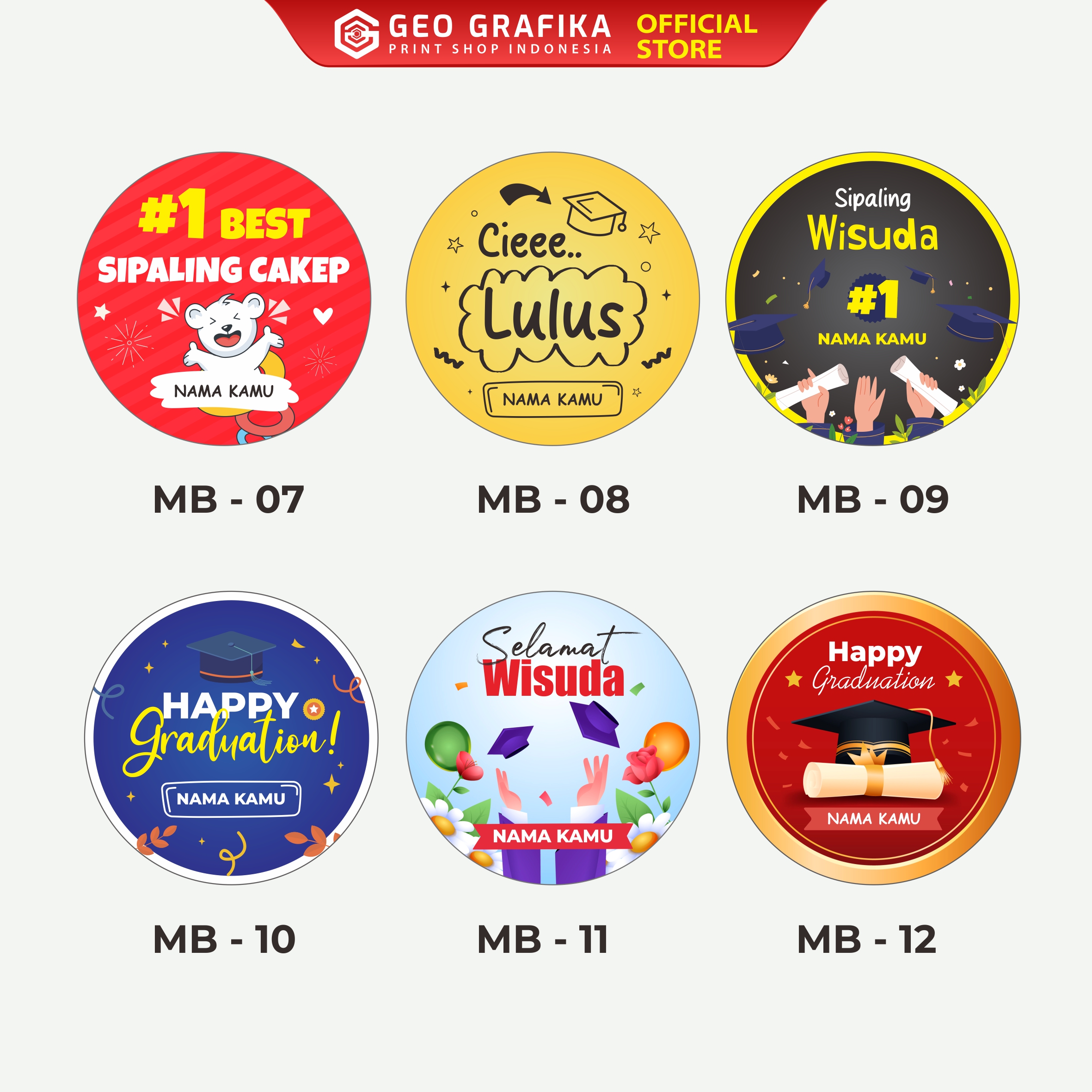 Medali Akrilik Custom Nama / Ucapan - Geo Grafika