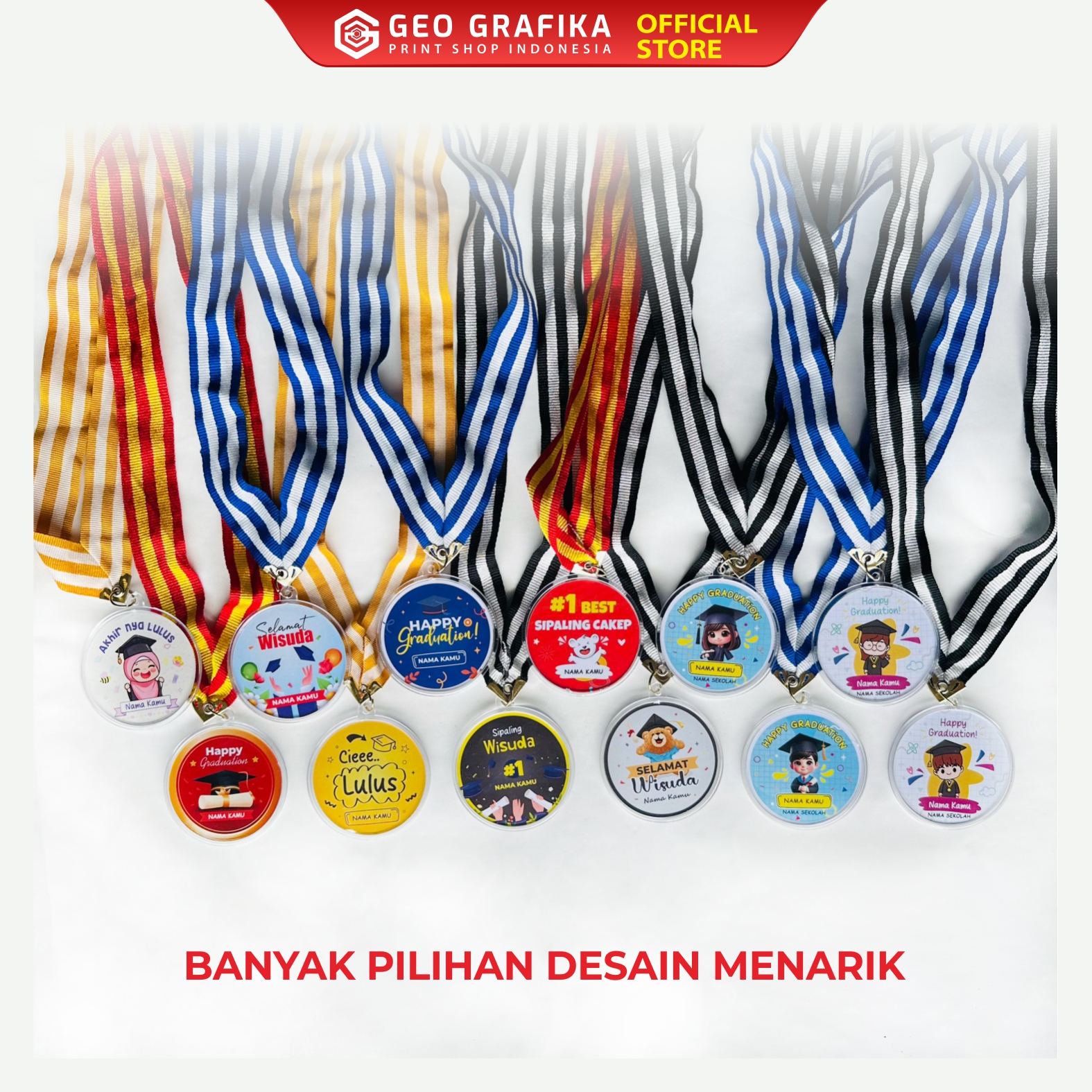 Medali Akrilik Custom Nama / Ucapan - Geo Grafika