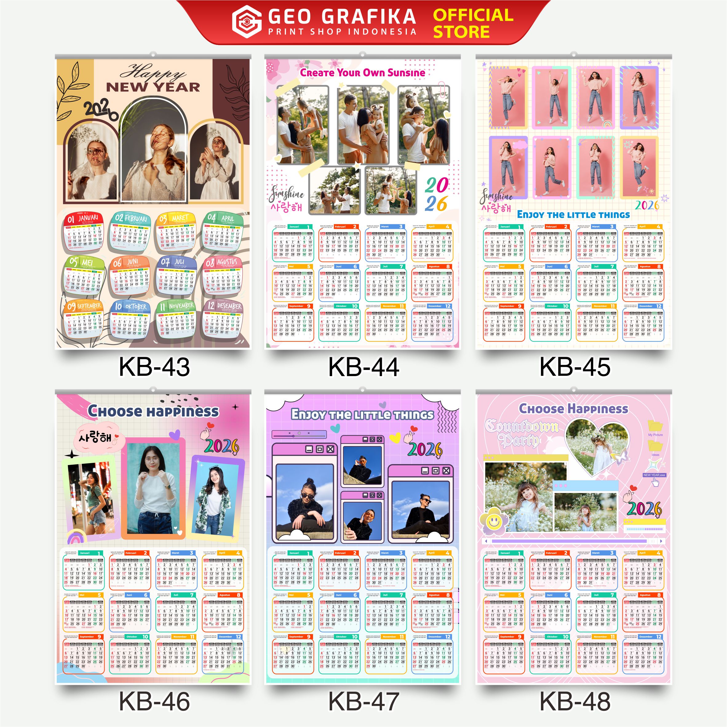 KALENDER DINDING CUSTOM FOTO 2026 DESAIN TERBARU