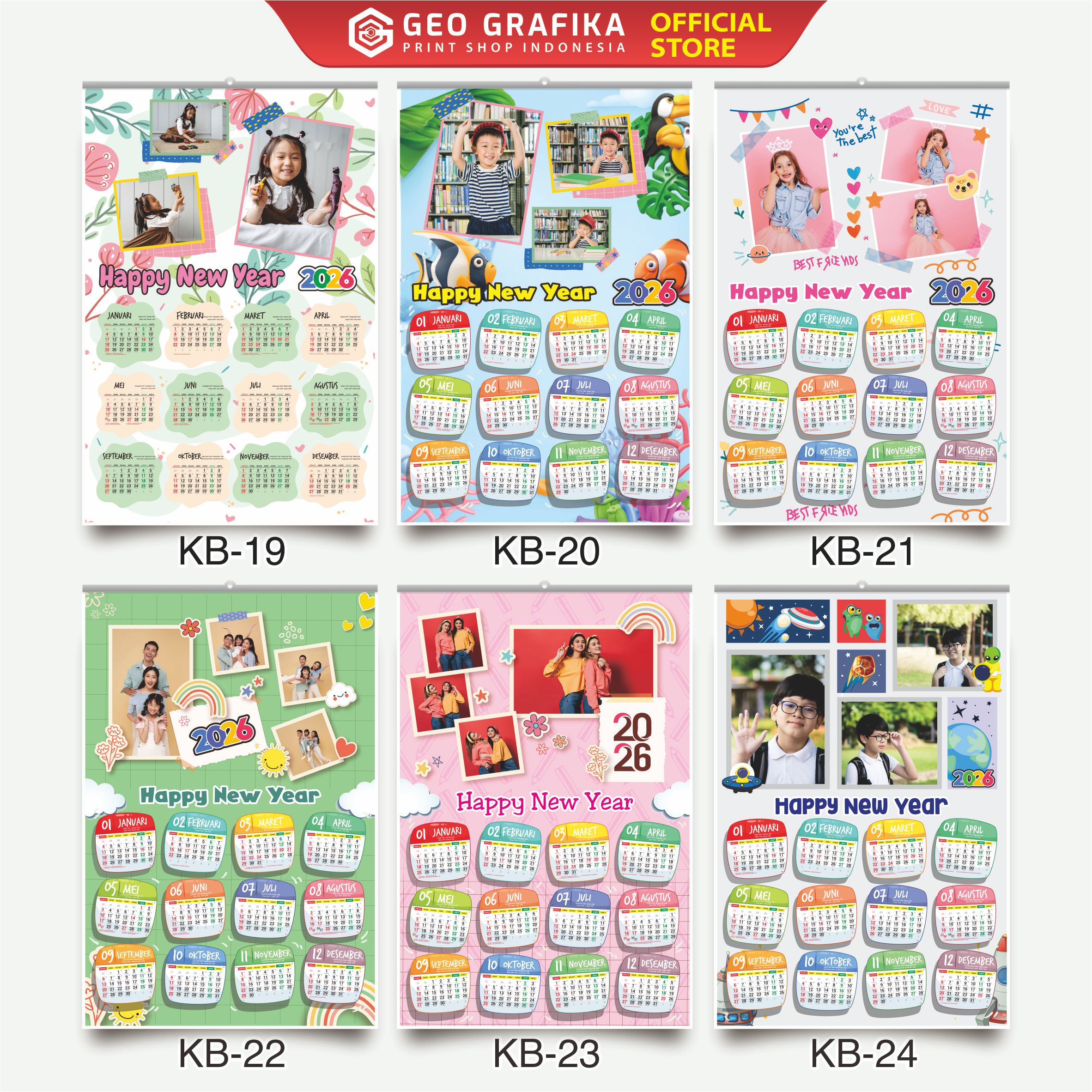 KALENDER DINDING CUSTOM FOTO 2026 DESAIN TERBARU