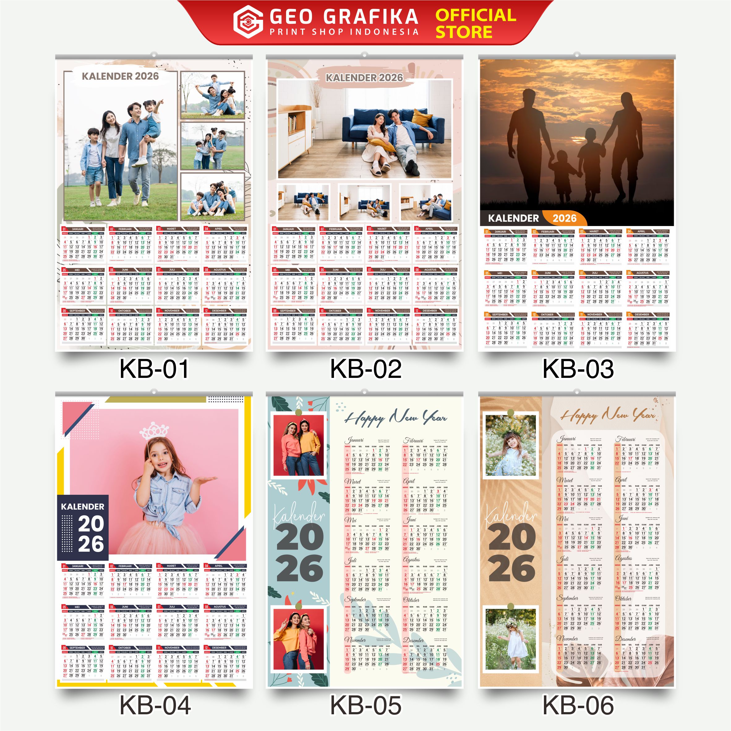 KALENDER DINDING CUSTOM FOTO 2026 DESAIN TERBARU
