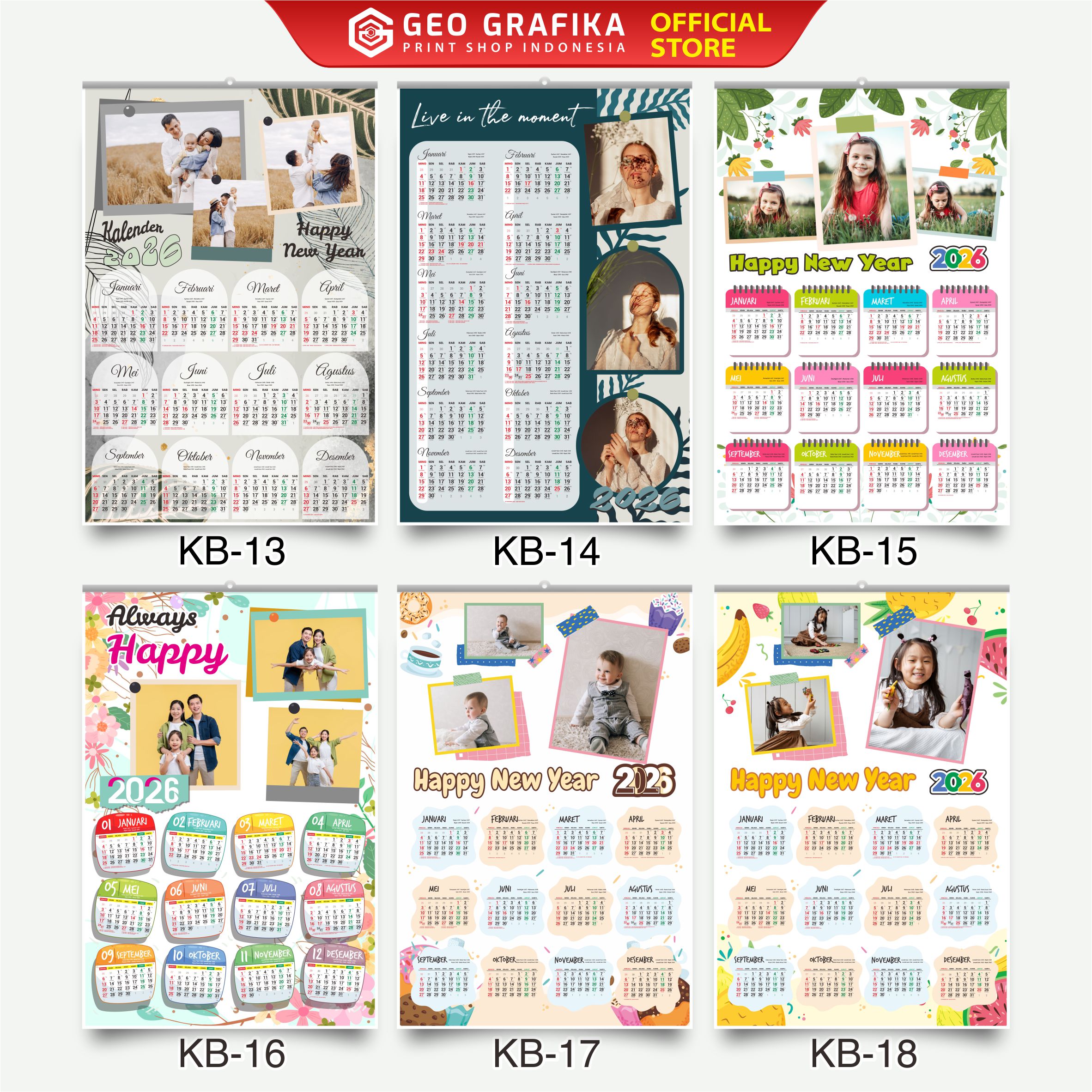 KALENDER DINDING CUSTOM FOTO 2026 DESAIN TERBARU
