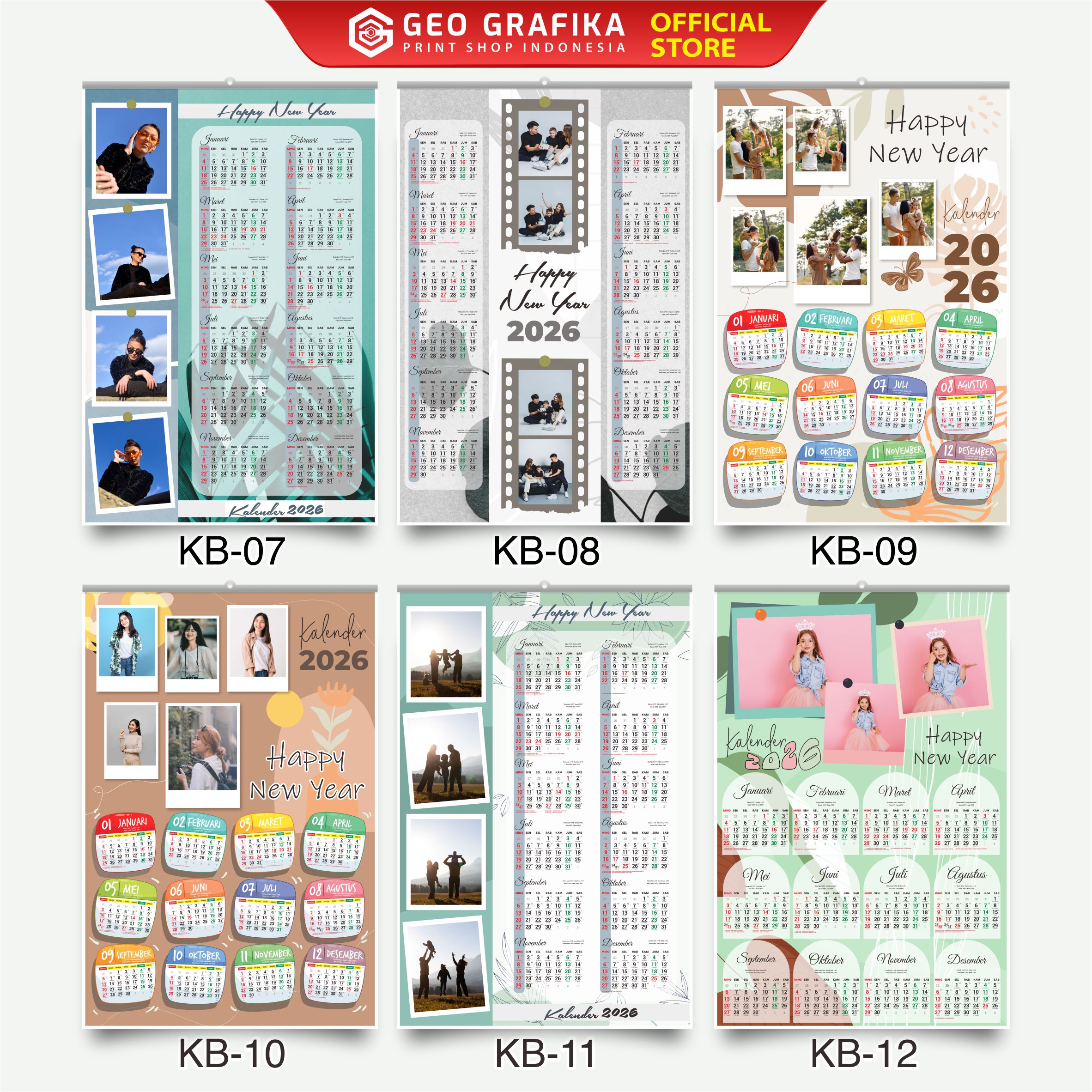 KALENDER DINDING CUSTOM FOTO 2026 DESAIN TERBARU