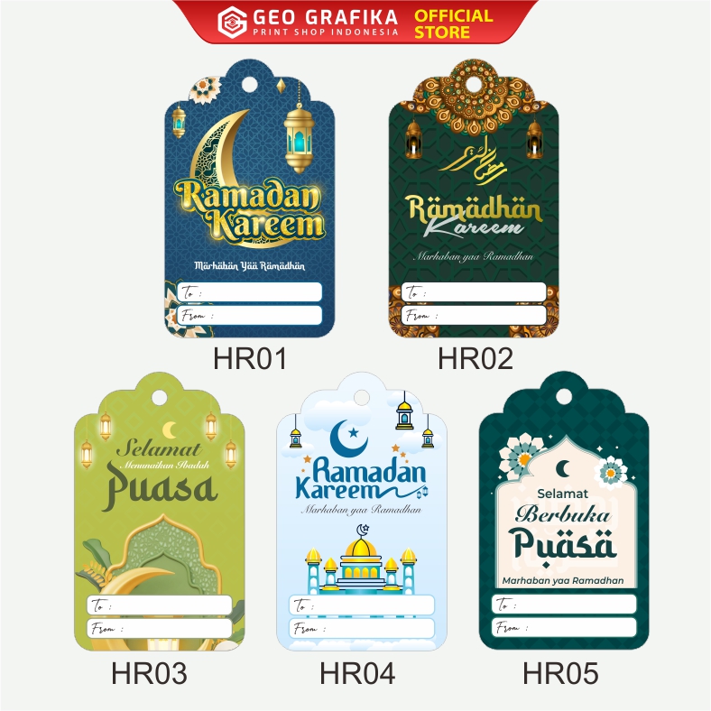 Hangtag Tema Ramadhan Isi 25 Pcs - Geo Grafika