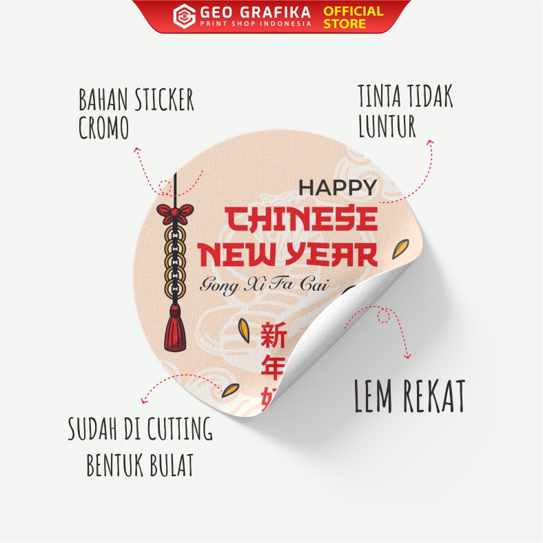 Stiker Hampers Imlek Chinese New Year - Geo Grafika