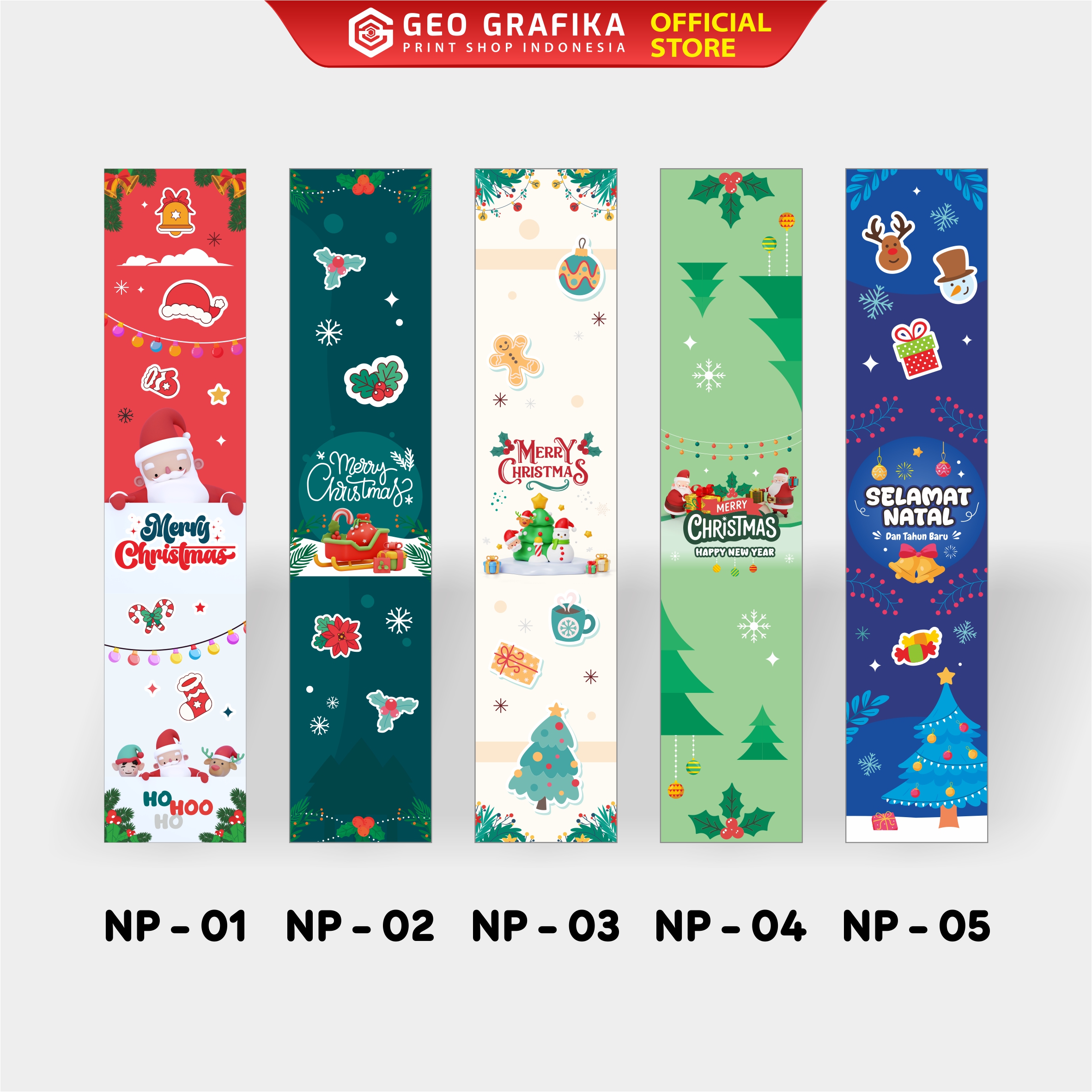 Paper Belt Hampers Natal Christmas - Geo Grafika