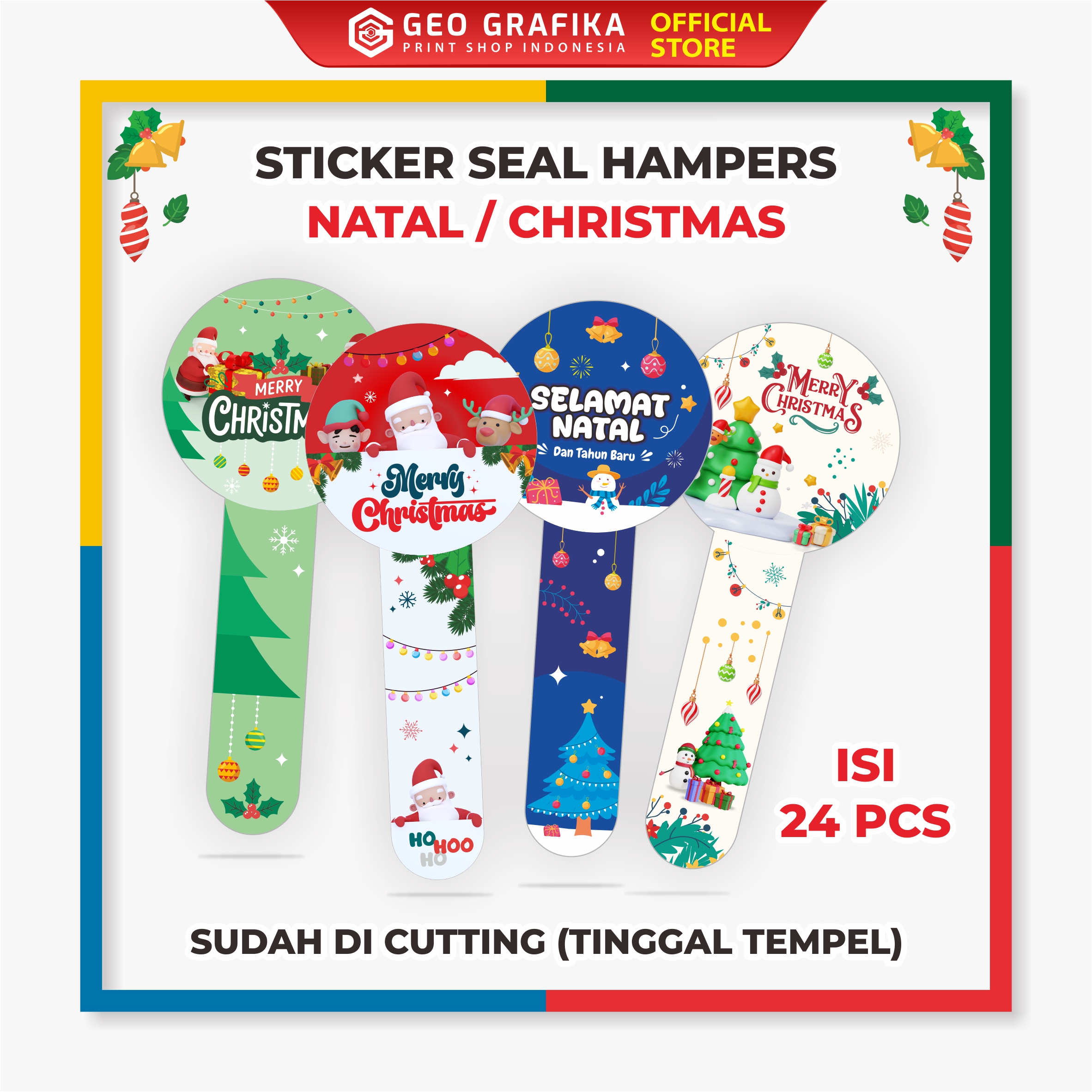Stiker Seal Natal Christmas- Geo Grafika