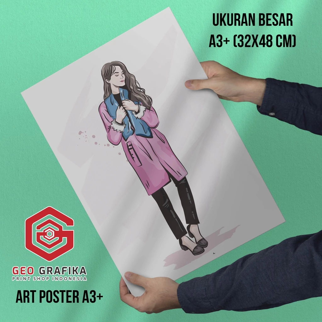 Geo Grafika - Cetak Foto Poster Ukuran A3+ Art Carton 260 Gsm