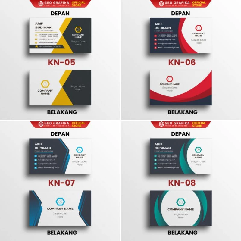Kartu Nama 1 Box Isi 100 Pcs Free Box - Geo Grafika