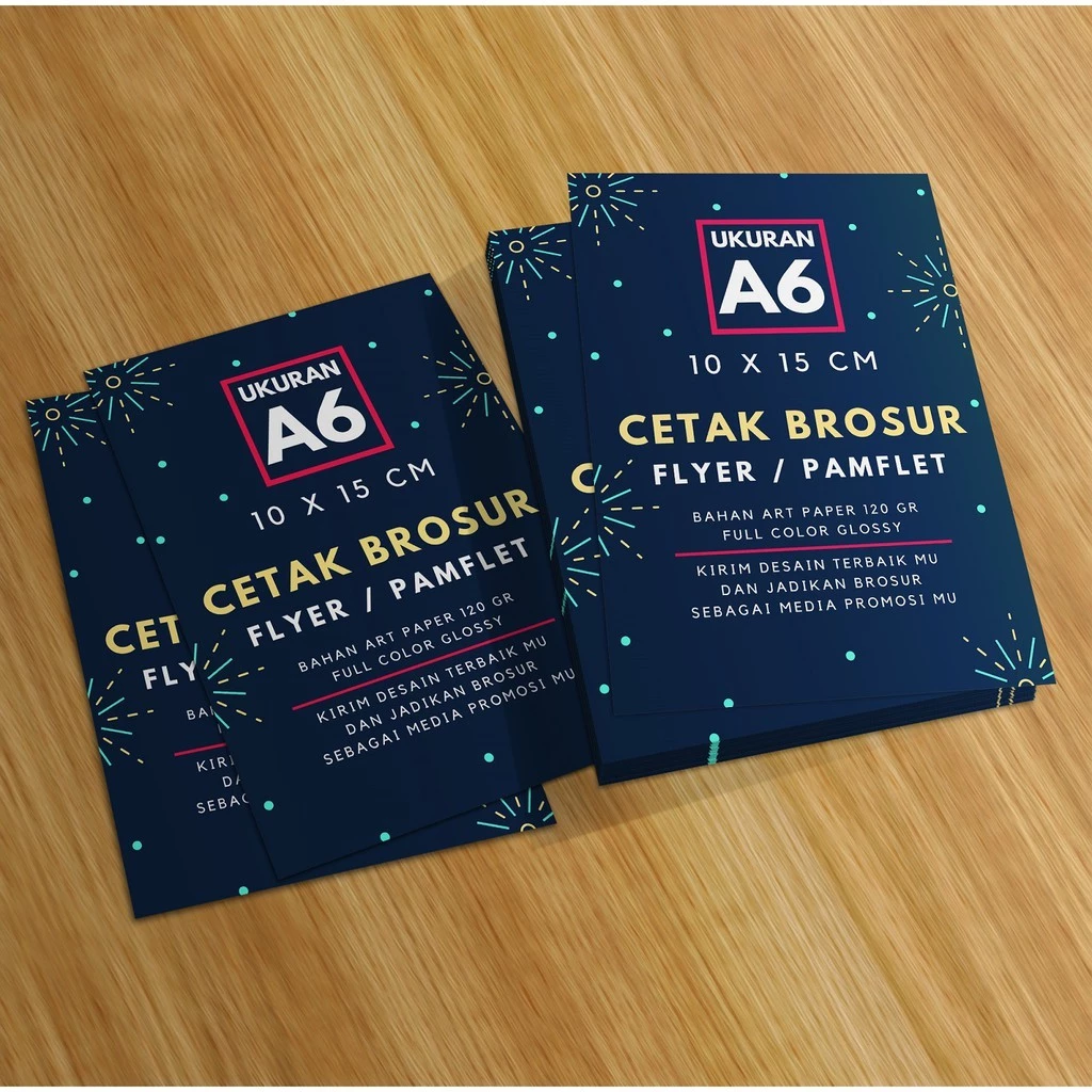 Geo Grafika - Cetak Brosur Flyer Leaflet Pamflet (Paket 100 Lembar) Art Paper 150 Gr Full Color
