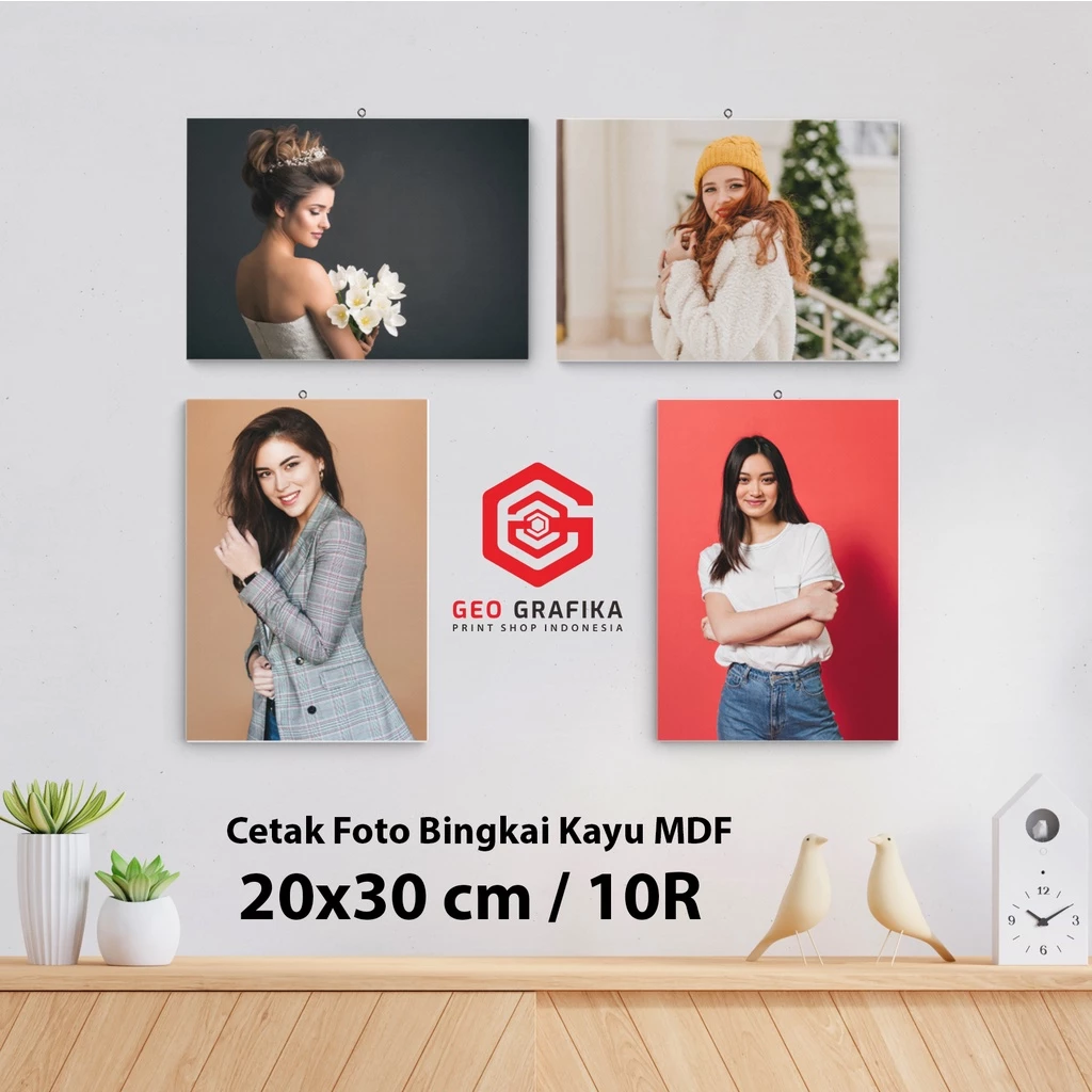 Geo Grafika - Cetak Foto Bingkai MDF 20X30 CM Custom