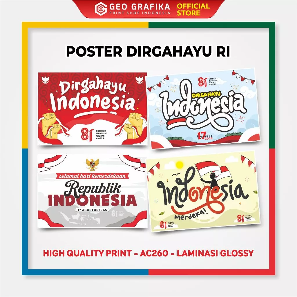 POSTER DIRGAHAYU RI 17 AGUSTUS