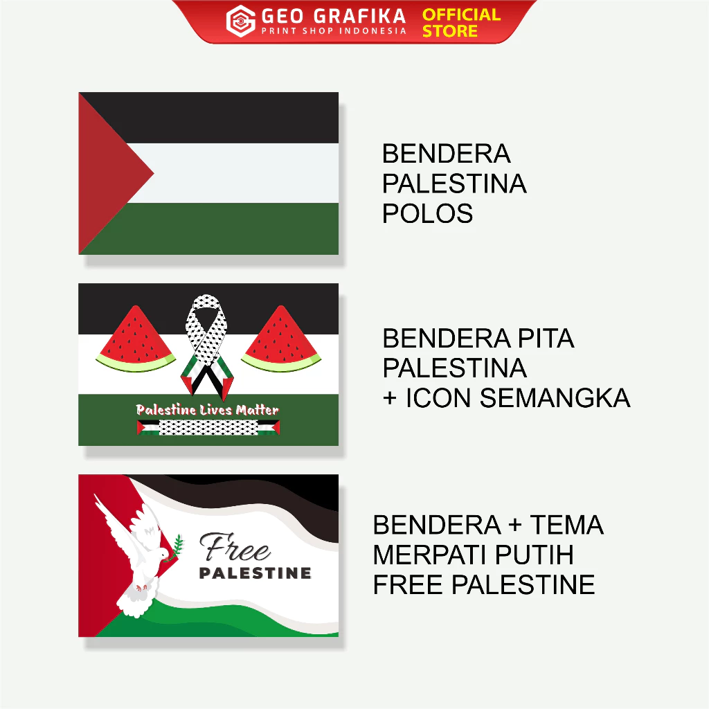 Stiker Pipi Bendera Palestina Free Palestine Semangka Palestina